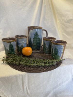 Mountain Cabin Pitcher & Tumbler Set (5-Piece Set)